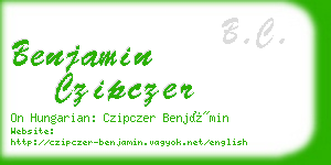benjamin czipczer business card